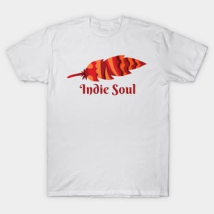 Indie Soul - Feather Graphic Illustration GC-104-03 T-Shirt